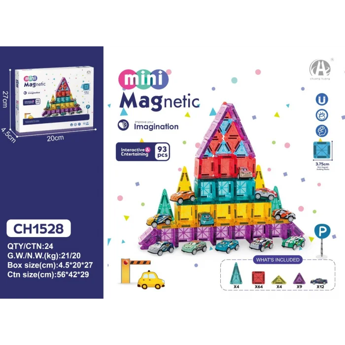 Ch1528 3.75cm Mini Magnetic Blok 93 Pcs