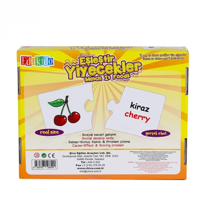 Edu-1002 Eşleştir Yiyecekler -chiva