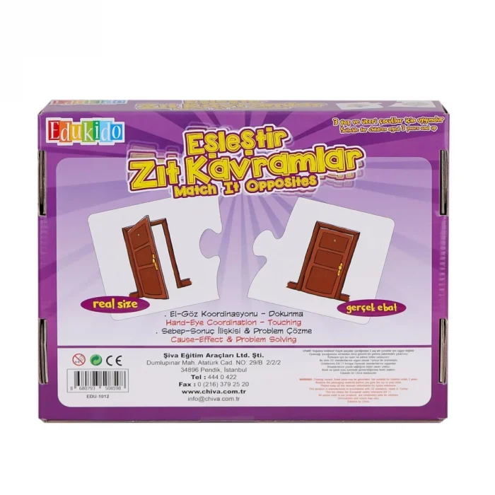 Edu-1012 Eşleştir Zıt Kavramlar -chiva