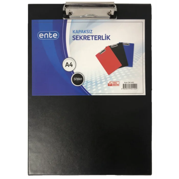 ENTE A4 SEKRETERLİK KAPAKSIZ SİYAH