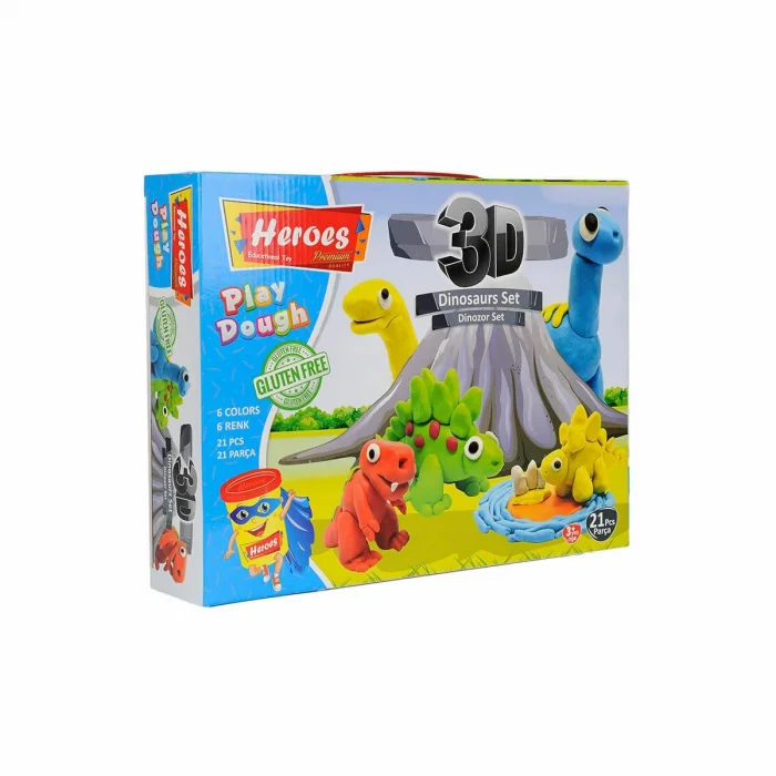 Ern-568 Heroes 3d Dinozor Oyun Hamur Seti