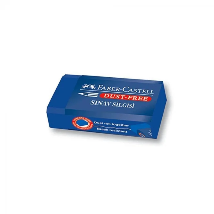 Faber-Castell Sınav Silgisi Dust-Free Mavi 187136Küçük