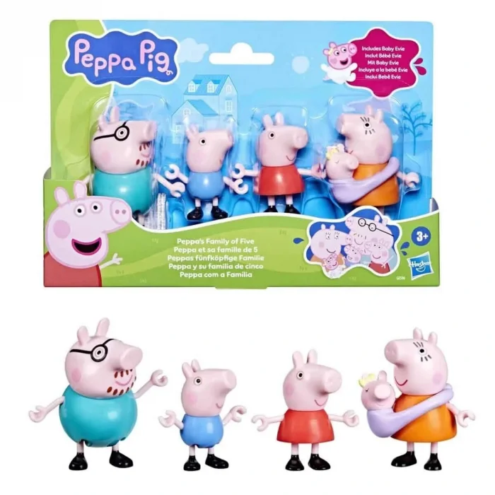 G0506 Peppa Pig Ve Ailesi 5li Figür Seti +3 Yaş