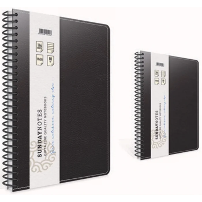 Gıpta Sunday Notes İplik Dikiş Deri Kapak Defter 17x24 Cm 140 Yaprak Çizgili