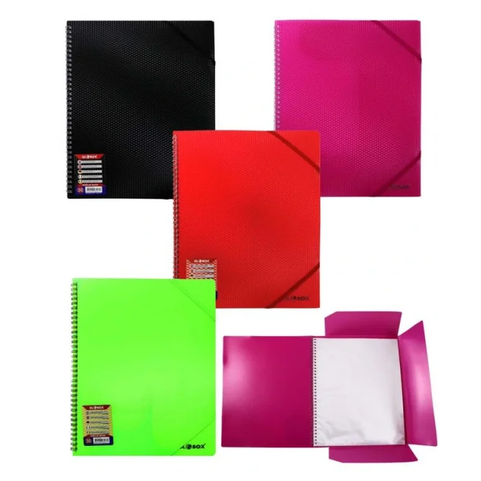 Globox Katalog Sunum Dosya Spiralli 30 Lu Karışık Renk