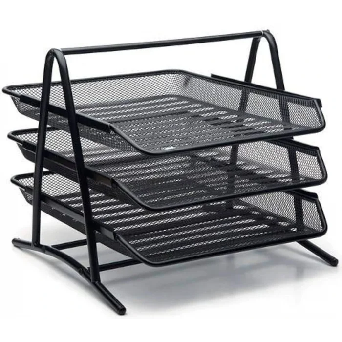 GOGİ EVRAK RAFI TEL 3LÜ SİYAH