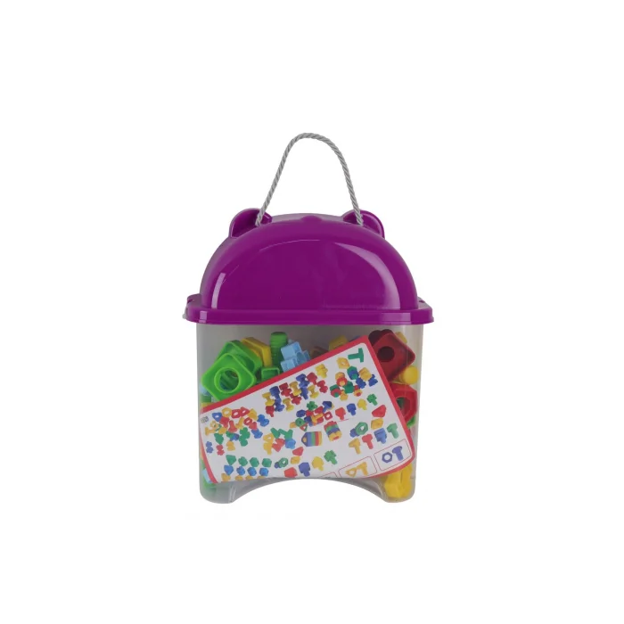 Hc1046 Hayvan Figürlü Kapta 66 Parça Geometrik Somun Cıvata