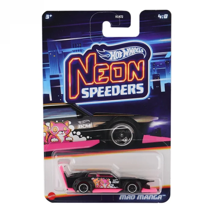 Hlh72 Hot Wheels Neon Yarışlar Temalı Arabalar