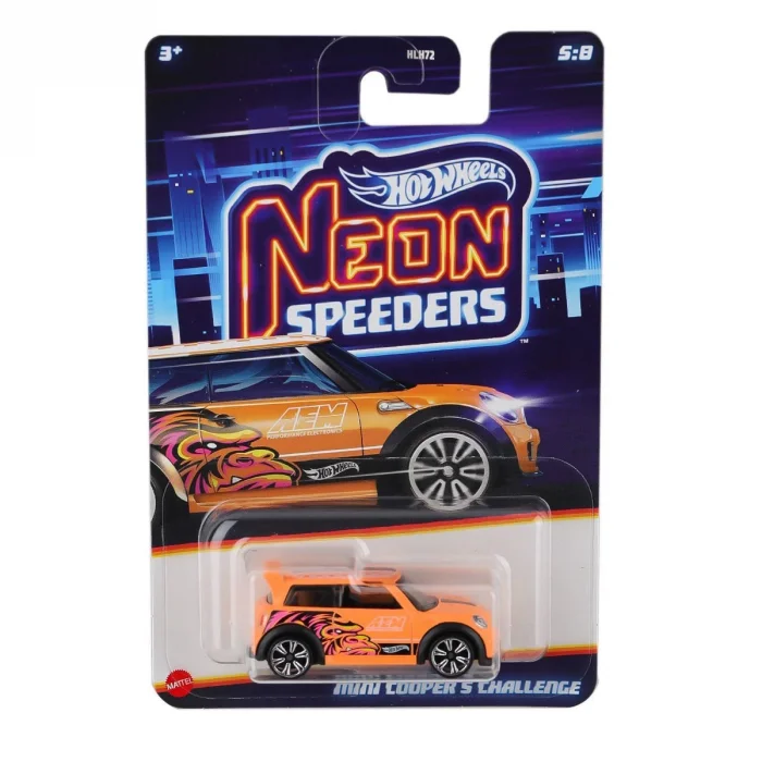 Hlh72 Hot Wheels Neon Yarışlar Temalı Arabalar