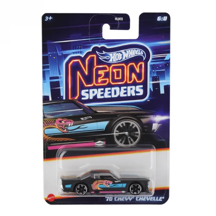 Hlh72 Hot Wheels Neon Yarışlar Temalı Arabalar