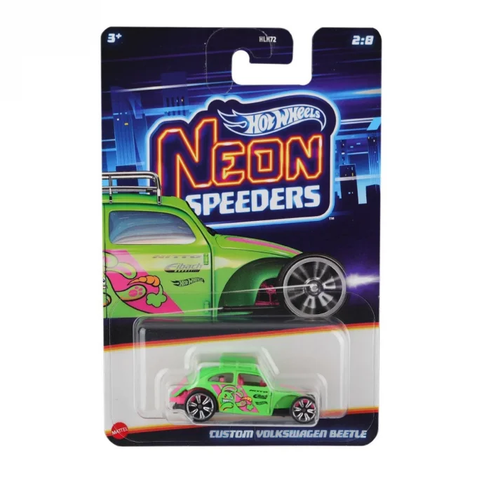 Hlh72 Hot Wheels Neon Yarışlar Temalı Arabalar