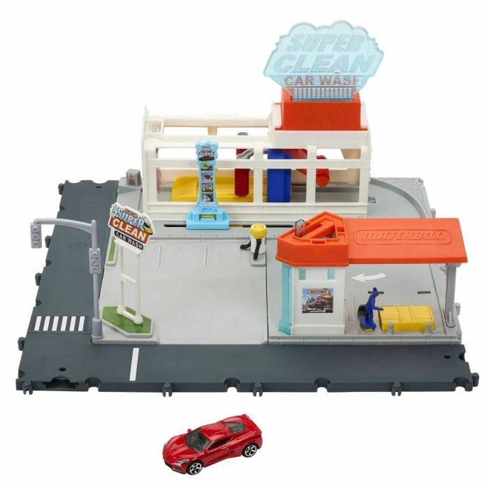 Hnj54 Matchbox Aksiyon Sürücüleri Süper Oto Yıkama Oyun Seti