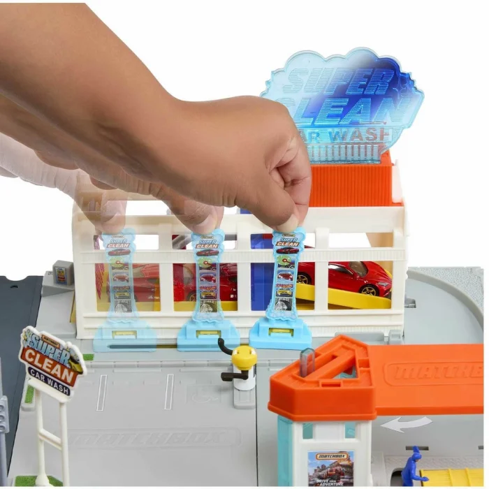Hnj54 Matchbox Aksiyon Sürücüleri Süper Oto Yıkama Oyun Seti