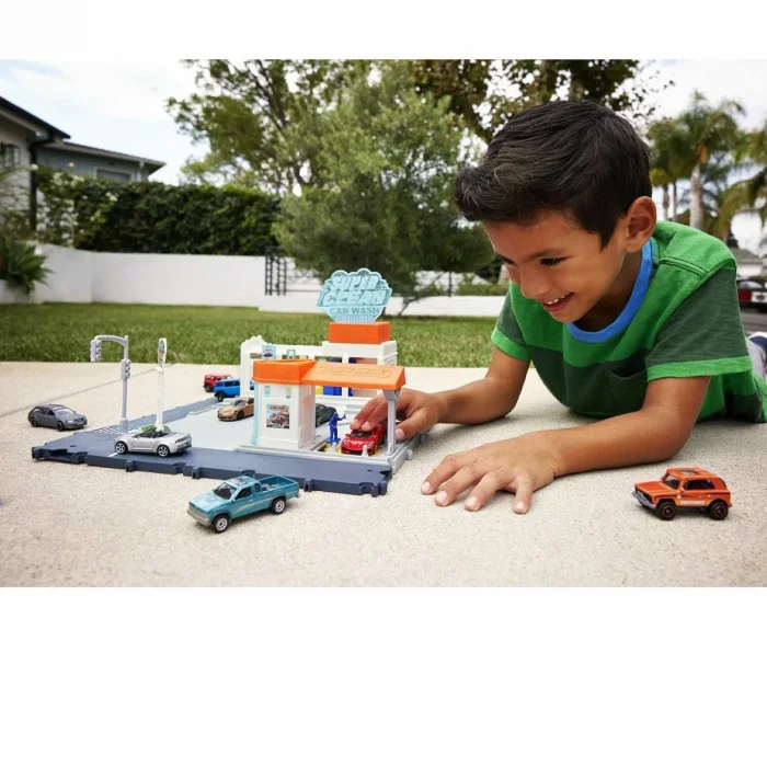 Hnj54 Matchbox Aksiyon Sürücüleri Süper Oto Yıkama Oyun Seti