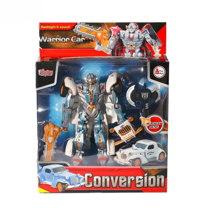 Hw-668-1-2 Işıklı Dönüşebilen Robot Araba -vardem