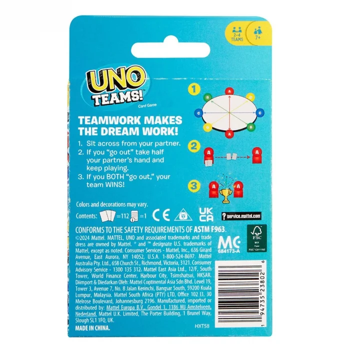 Hxt58 Uno Teams Kartlar