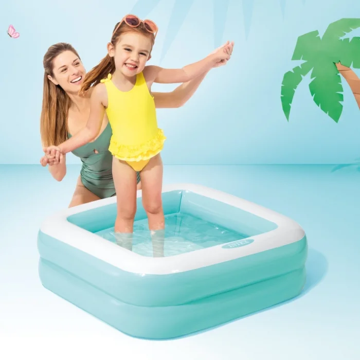 Intex Şişme Taban Mini Kare Havuz 86x86x25 cm