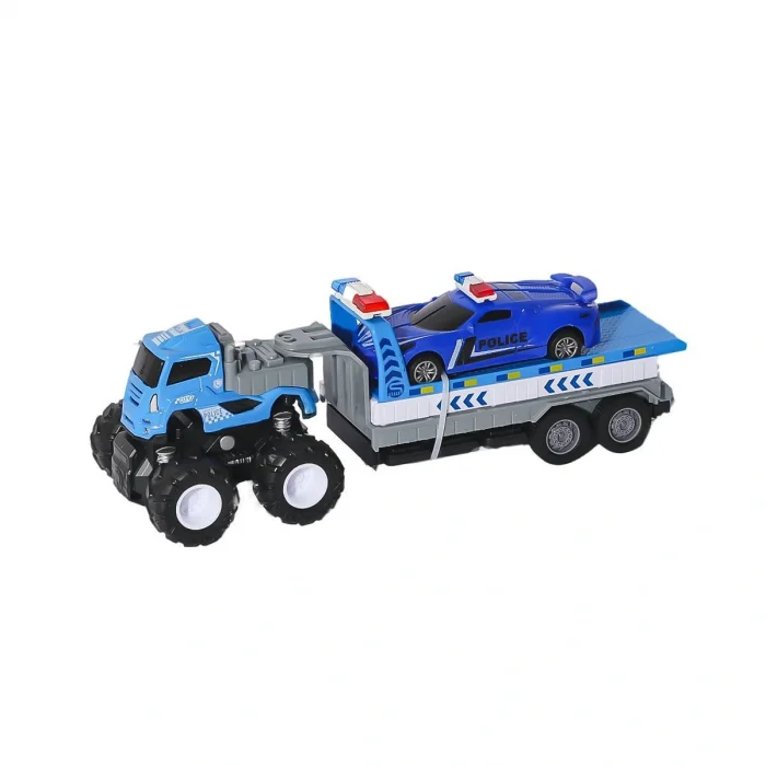 Klx600-361 Sürtmeli Die Cast 4x4 Polis Arabası Taşıyıcılı -vardem