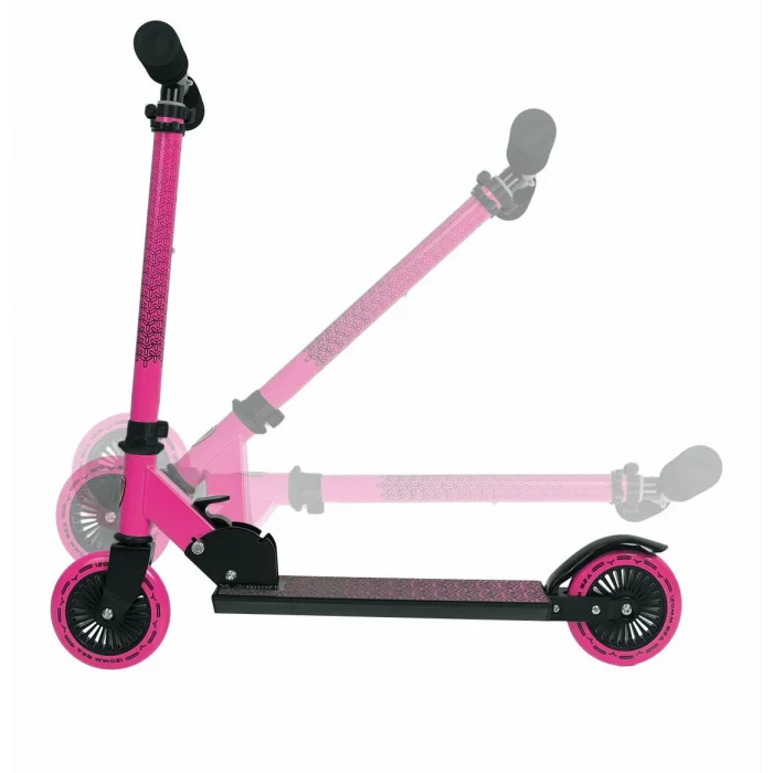 L1-p Lamborghini Lisanslı Işıklı Scooter Pembe