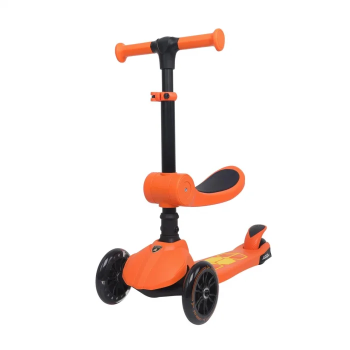 L52ın1-o Lamborghini Lisanslı Katlanır Oturaklı Işıklı Scooter Turuncu