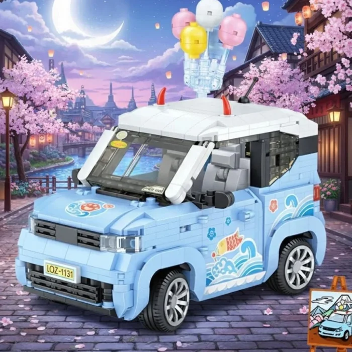 Lz-1131 Loz Balon Arabası Mavi 875 Parça Block Oyuncak