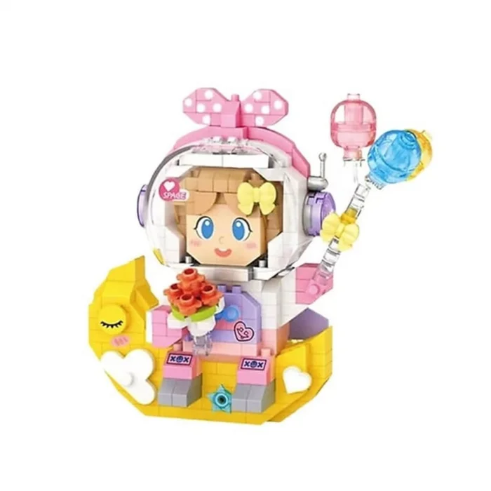 Lz-8828 Loz Kız Astronot 410 Parça Block Oyuncak