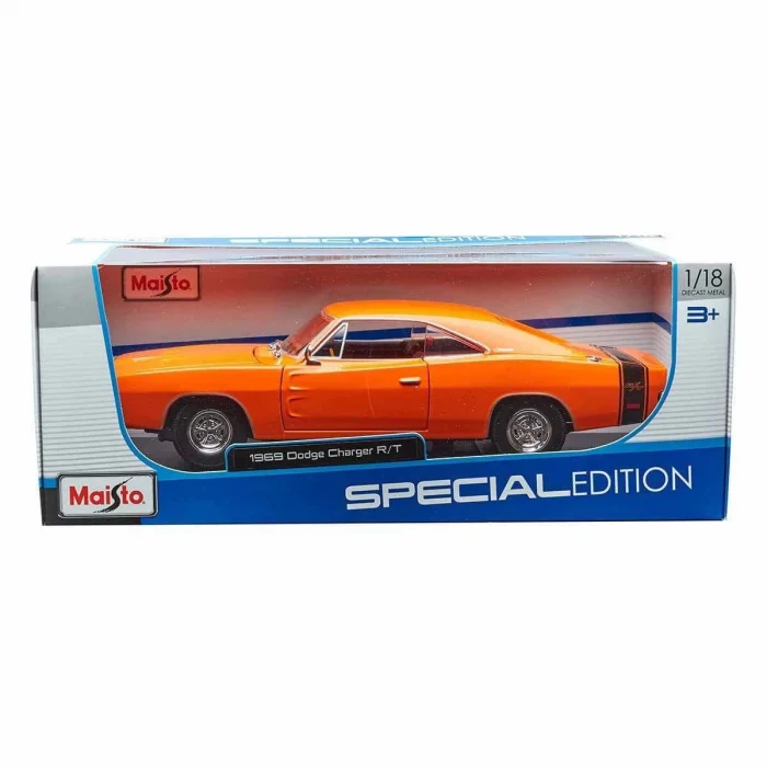 Maıs 31387 1969 Dodge Charger Rt 1: 18  Model Araba -necotoys