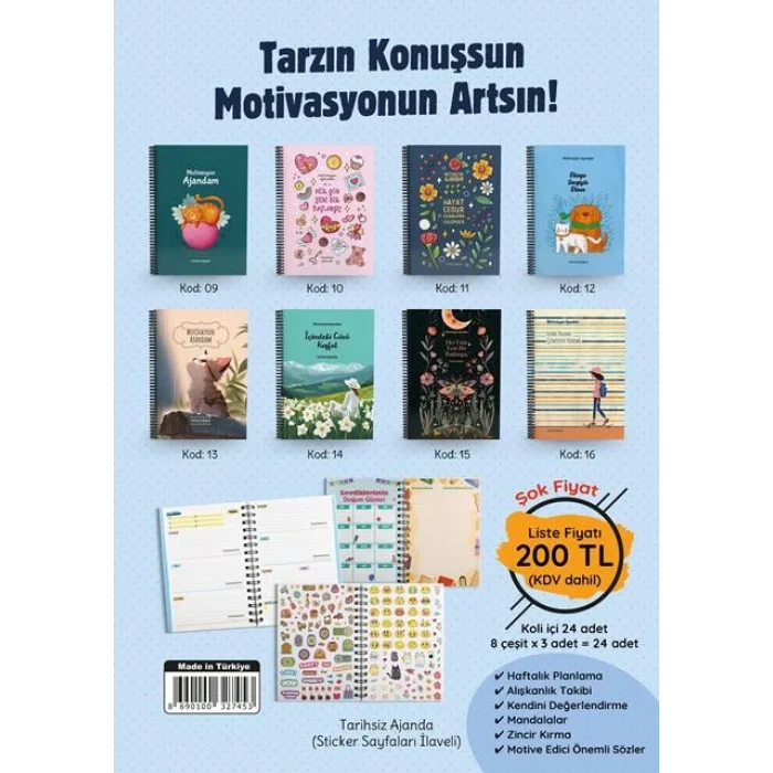 MOTİVASYON AJANDAM (SPİRALLİ) /G.YILDIZLARI