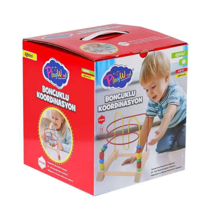 Ony-410 Ahşap Boncuklu Koordinasyon -onyıl Oyuncak