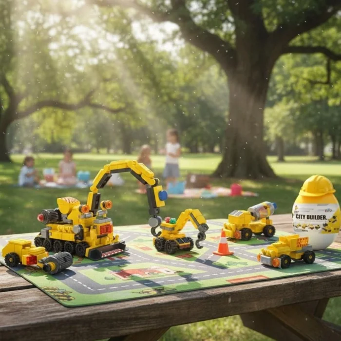 P605002 6 İn 1 Sarı Yumurta Model 45 Parça Block Oyuncak