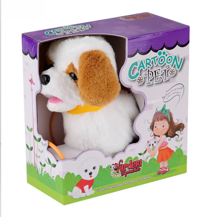 Pft-b019 Yürüyen Tasmalı Peluş Köpek