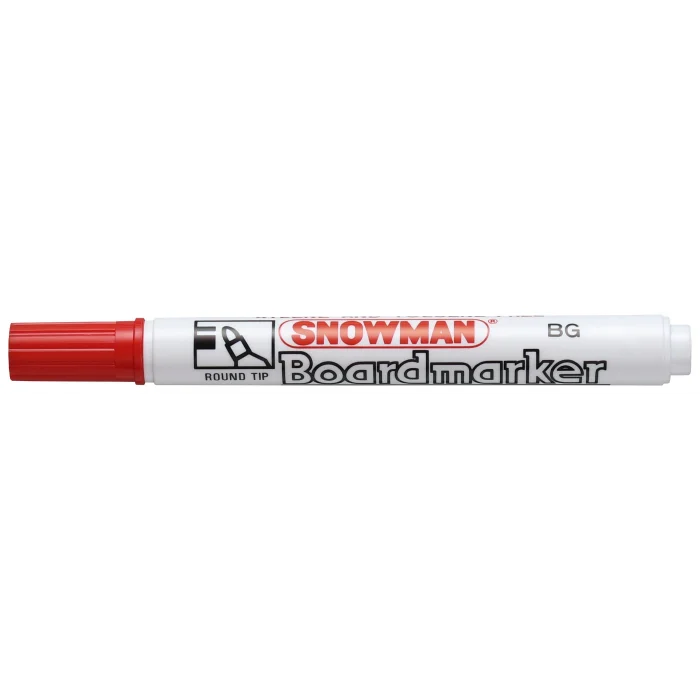 SNOWMAN BG-12 TAHTA KALEMİ KIRMIZI YUVARLAK UÇ