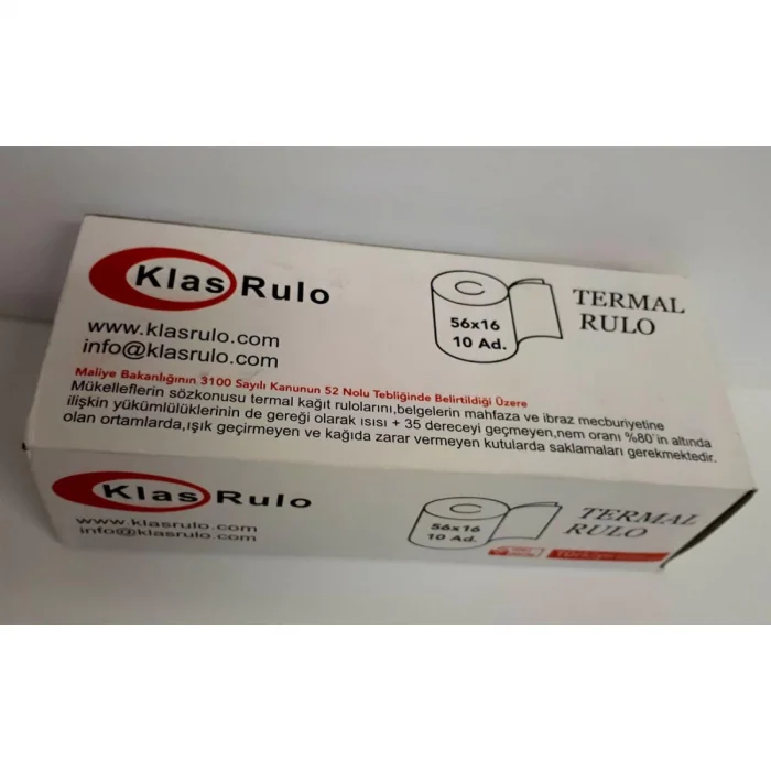 Termal Rulo 56 metre * 16 mm10lu Kutu