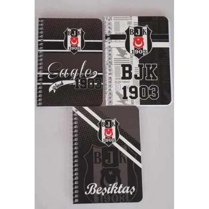 Timon Beşiktaş A6 Karton Kapak Spiralli Defter Çizgili 72 Yp