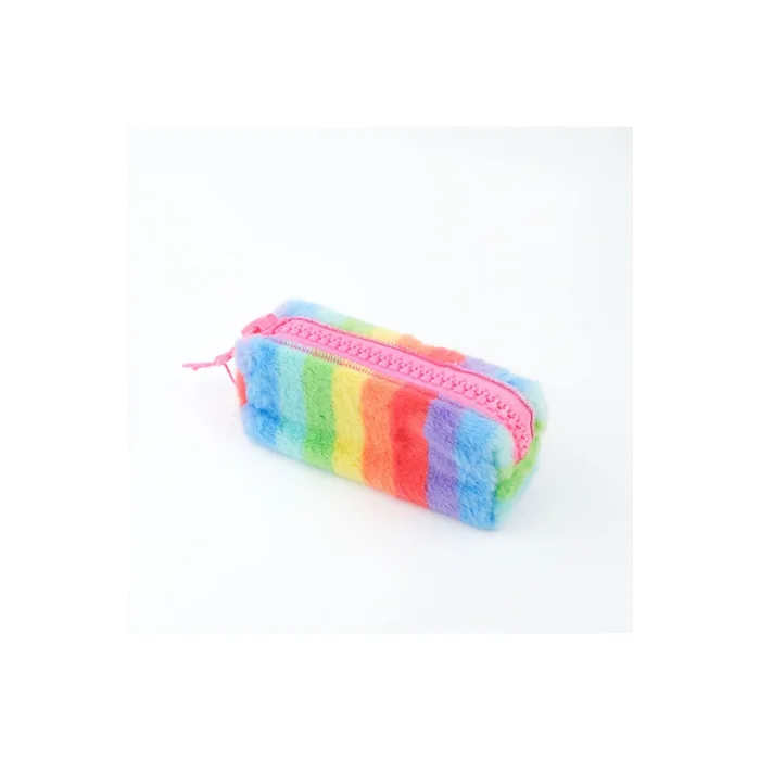 UNICUS Big Zip Süper Rainbow Tavşan Tüyü XL Kalem Kutu UNCS-988