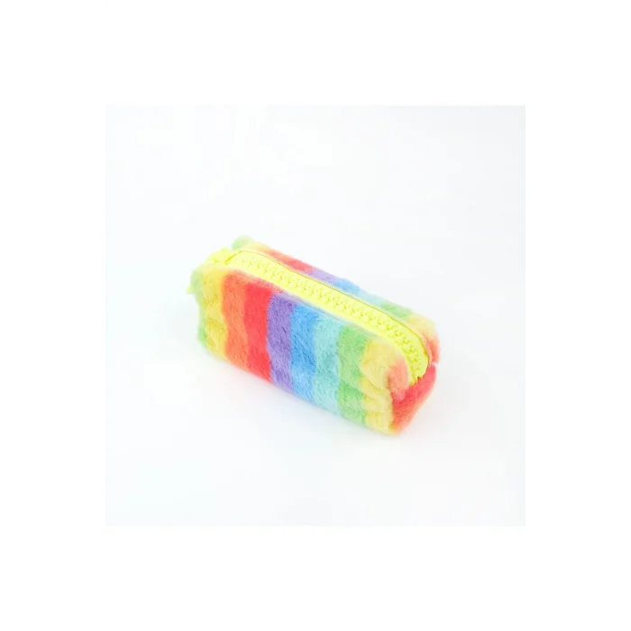 UNICUS Big Zip Süper Rainbow Tavşan Tüyü XL Kalem Kutu UNCS-988