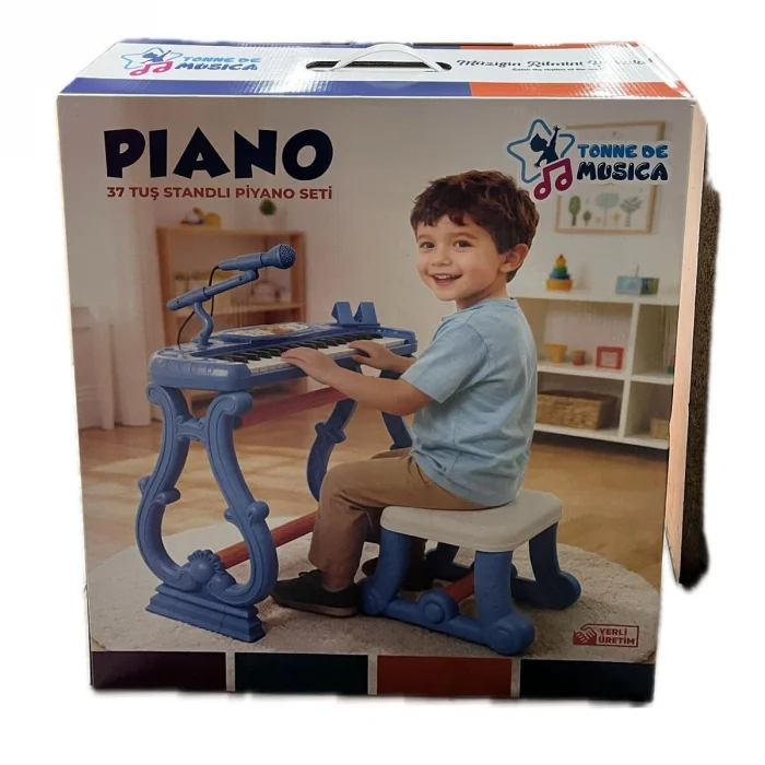 Urt033-002 Ayaklı 37 Tuş Piano Org - Mavi