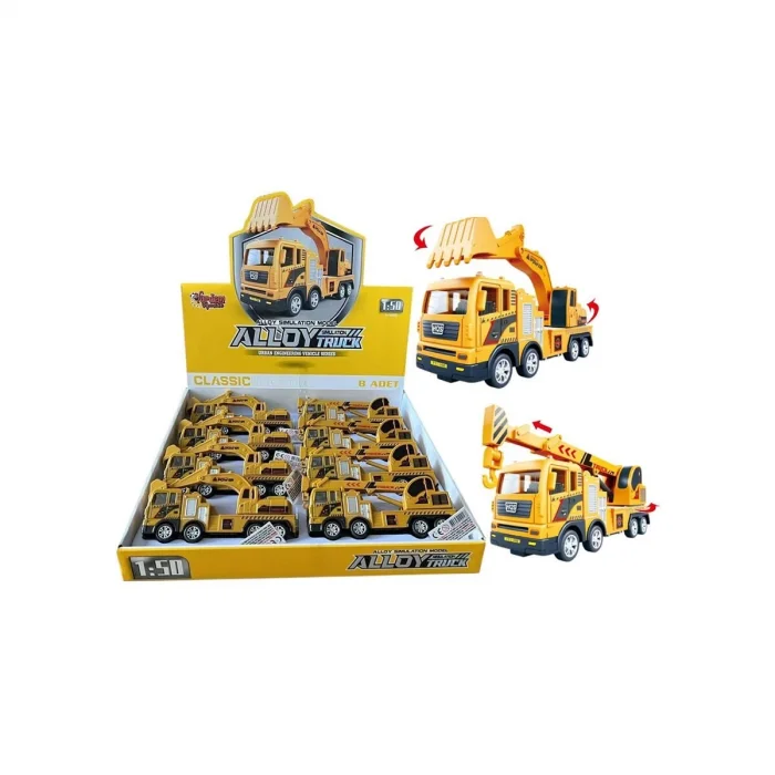 Yh-711-54a Sürtmeli Metal 1:50 Sarı Vinç Ve