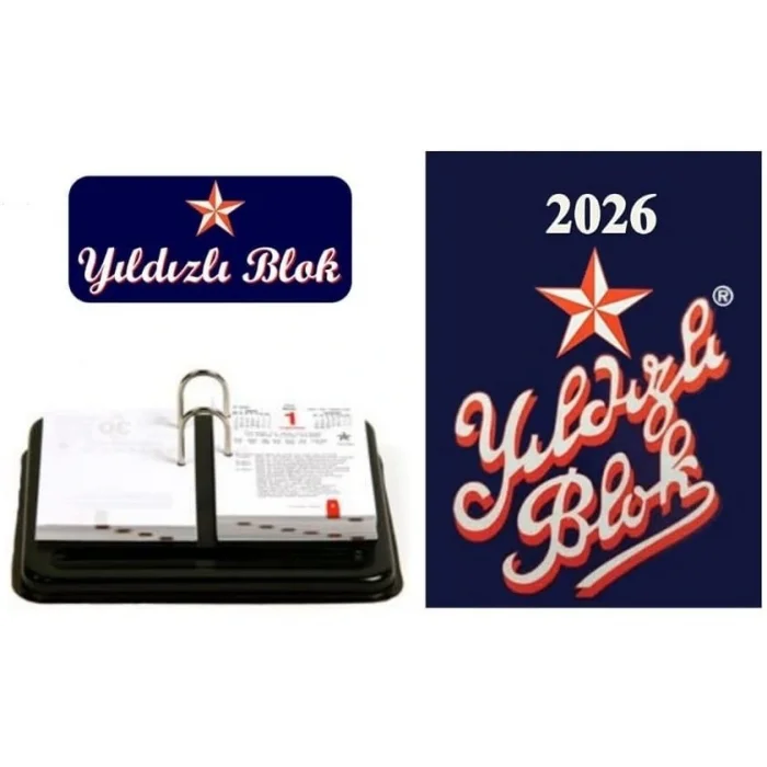 YILDIZLI BLOK MASA TAKVİMİ 2026
