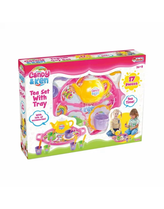 01593 Candy Tepsili Çay Set
