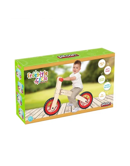 02 001 Pilsan Freestyle Cycle - Ahşap Bisiklet Pedalsız / +24 Ay
