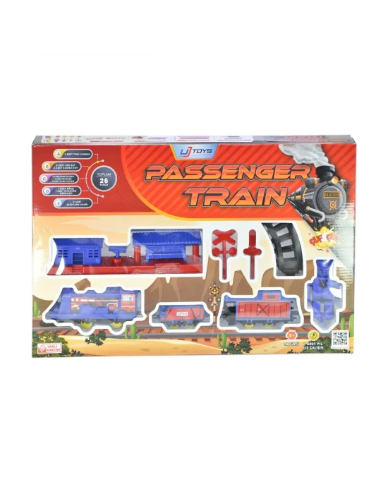 020002 İstasyonlu Tren Kırmızı -ujtoys