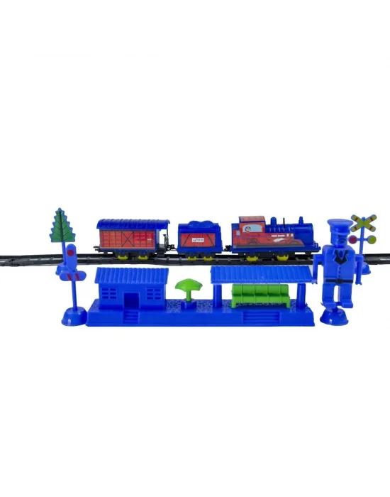 020002 İstasyonlu Tren Kırmızı -ujtoys