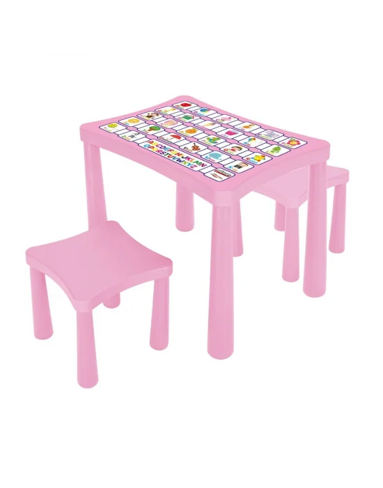 03 493 Story İki Tabureli Masa (pembe)