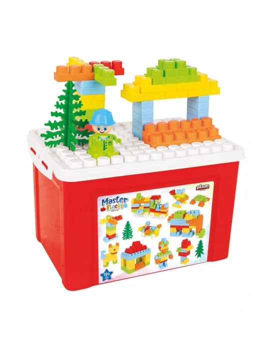 03 572 Aksesuarlı Master Bloklar 194 Parça 15 Litre Saklama Kabında
