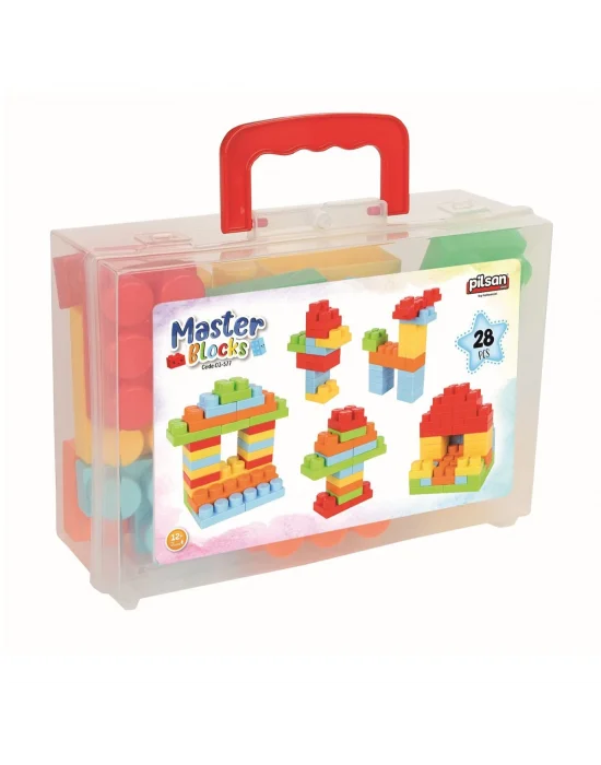 03 577 Master Bloklar 28 Parça Çantalı -pilsan Oyuncak