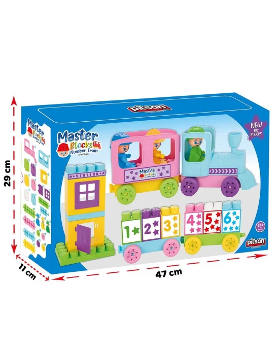 03 605 Master Blok Rakamlı Tren -pilsan Oyuncak