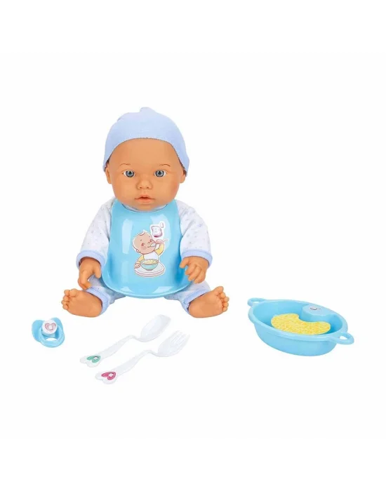 030021 Sunman, Bebelou Yemek Zamanı Sesli Bebek Seti 35 Cm / +3 Yaş