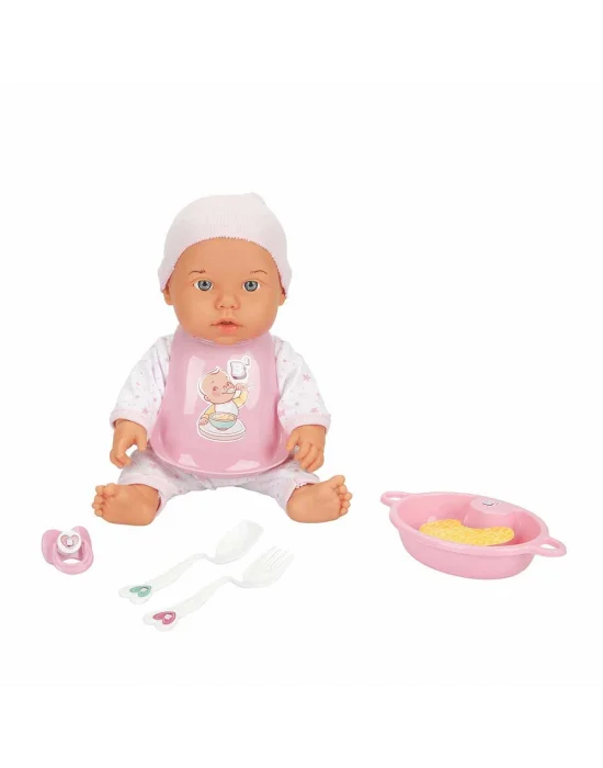 030021 Sunman, Bebelou Yemek Zamanı Sesli Bebek Seti 35 Cm / +3 Yaş