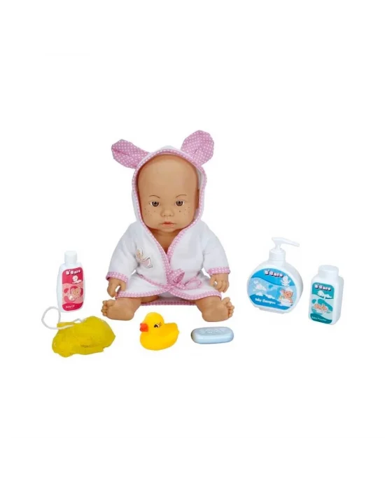 030031 Sunman, Bebelou Banyo Zamanı Bebek Seti, 35 Cm / +3 Yaş